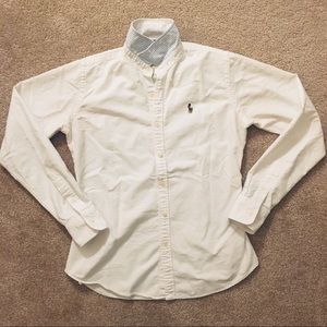 Ralph Lauren White Polo Button Down